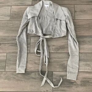 Danielle Bernstein Knit Tie-Front Cardigan